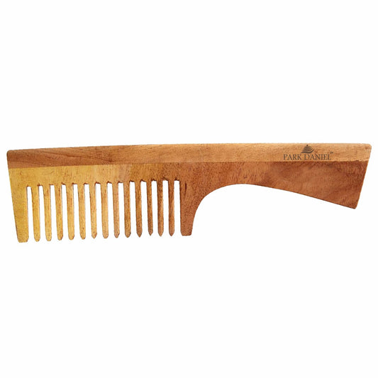 Park Daniel Natural & Ecofriendly Handmade Neem Wooden Dressing Handle Comb(7.5 inches)- For Stimulate Hair growth and Antidandruff Unisex pack of 1 Pc